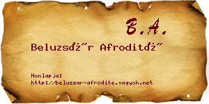 Beluzsár Afrodité névjegykártya